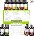 PHATOIL 10Pcs Fruity Fragrance Oil Set, Coconut, Cherry, Apple, Strawberry, Mango Candle Scents for Candle Making, Freshie Scents for DIY Soap Making, Diffuser Oil Scents Set