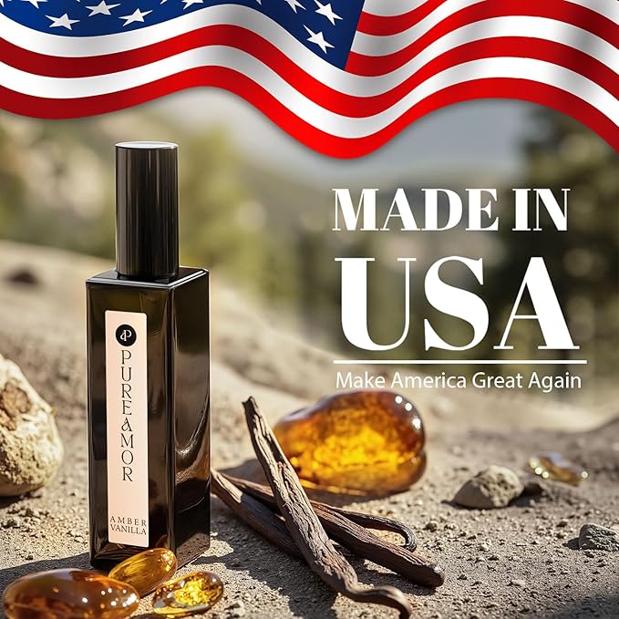 Amber Vanilla Perfume for Women, Coffee Scented Fragrance with Warm Amber & Sweet Vanilla Notes, Long Lasting Extrait de Parfum, Advanced Fragrance Travel Size 0.7 oz Eau de Parfum Spray