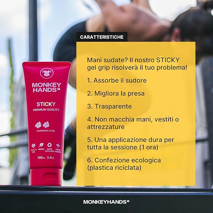 MONKEY HANDS MonkeyHands Gel Grip Pole Dance, Calisthenics, Rings, Parkour, Gymnastics, Padel, Tennis and More - High Performance - Skin Friendly, Vegan