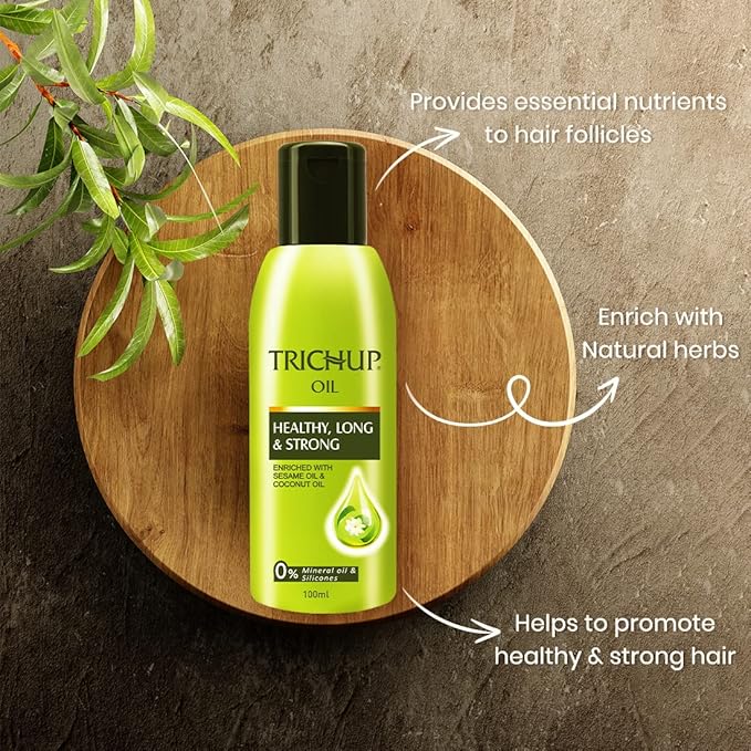 Herbal Hair Growth Oil with Neem, Aloe Vera, Coconut & Sesame | Ayurvedic Anti Hair Fall Treatment for Women & Men | Strengthens Roots, Reduces Breakage, Healthy Hair – Pack of 2 (3.38 fl.oz Each)
