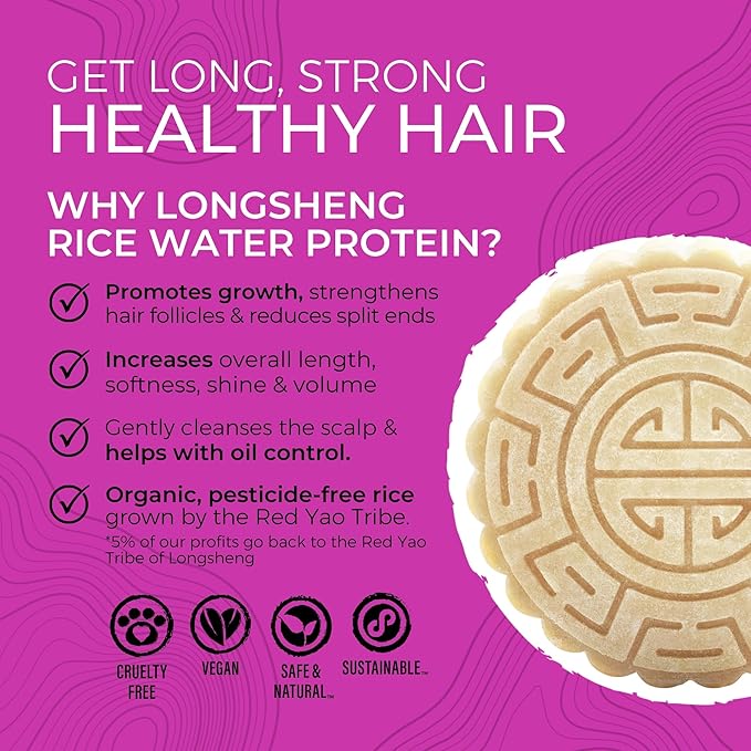 Viori Terrace Garden Shampoo and Conditioner Bar Set Made with Rice Water - Handcrafted Sulfate Free Shampoo and Conditioner