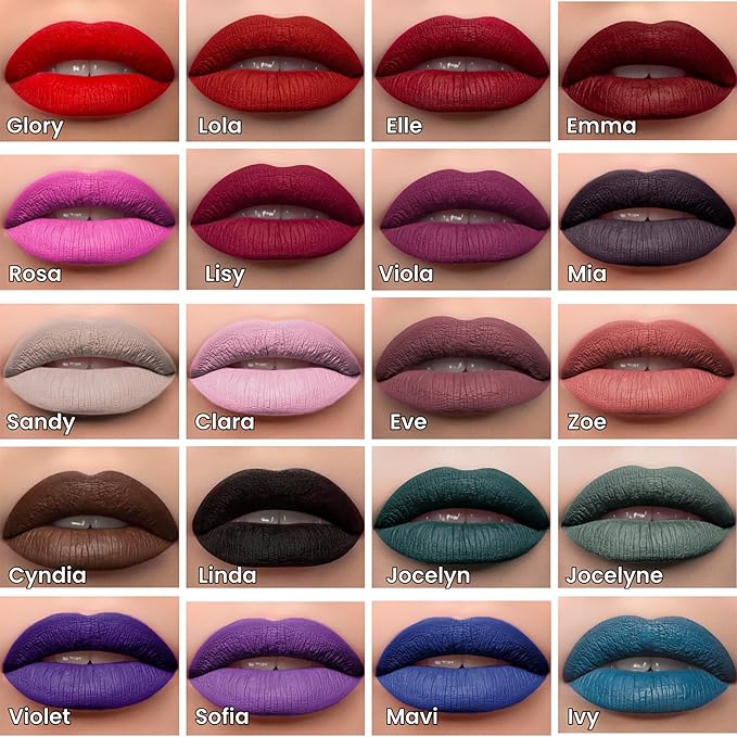 Mynena Black Long Lasting Lipstick for Women Waterproof & Transfer-Proof | Hydrating with Shea Butter | Bold Pigment Intense Matte Color Lip Stain | Talc-Free & Vegan Product that Performs | Linda