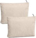FITDON 2PCS Cosmetic Bags for Women Makeup Bag for Purse Small Corduroy Makeup Pouch Travel Make Up Bag with Zipper Toiletry Bag Organizer
