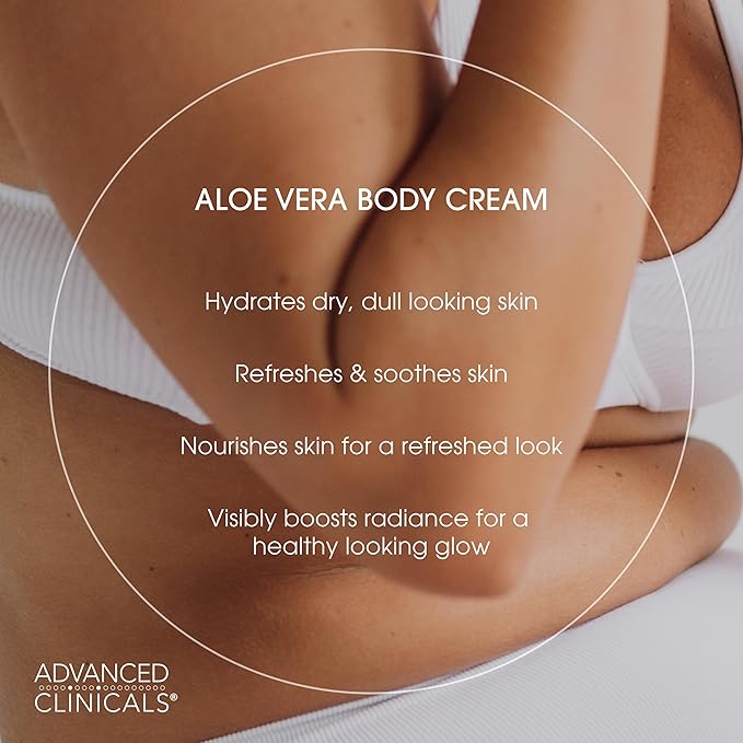 Advanced Clinicals Aloe Vera Lotion Skin Care Relief | Vitamin E Infused Hyaluronic Acid Moisturizer & Vitamin C Body Lotion For Women & Men Helps Improve Look Of Extremely Dry Skin, 16 Ounce, 2-Pack