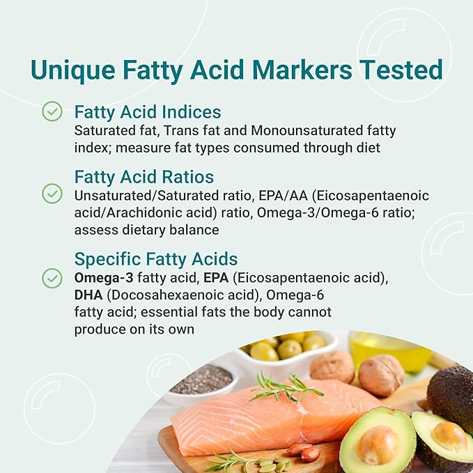 Omega DX Fatty Acid at-Home Test - Omega-3 EPA DHA + Omega-6 + Omega-9