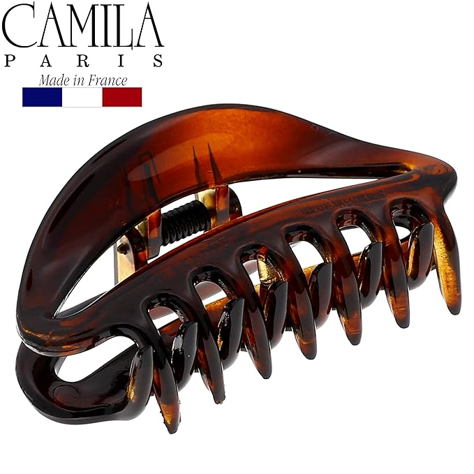Camila Paris NV23 French Hair Clip for Women, Tortoise Shell Girls Hair Claw Clip Jaw Fashion Durable Styling Hair Accessories for Women, Luxury Ladies Strong Hold No Slip Grip Clamp, Made in France