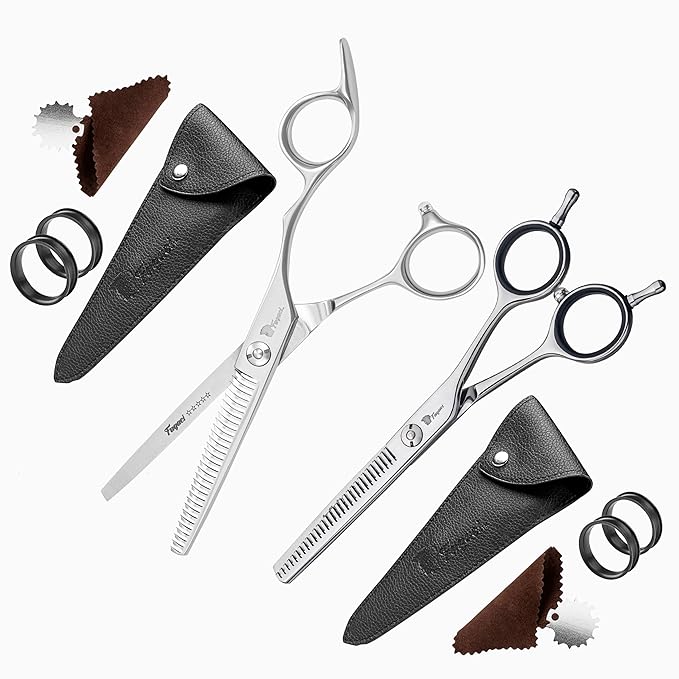Fagaci Hair Thinning Scissors 6" with 440C Steel, Extreme Sharpness & Precise Cuts Texturizing Shears, Barber Thinning Shears, Hair Cutting for Women & Men, Slim Blades Texturizing Scissors