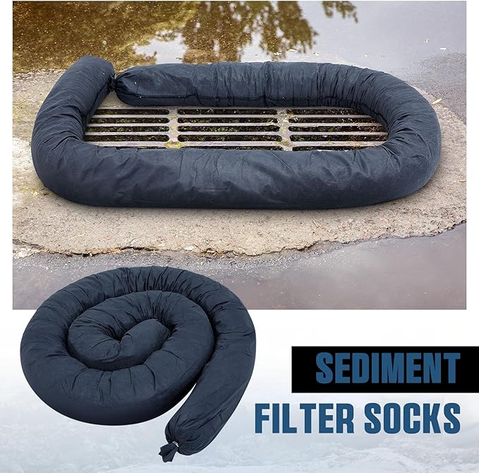 4 Pcs Sediment Filter Erosion Control Blanket Silt Fence Sock - Image 4