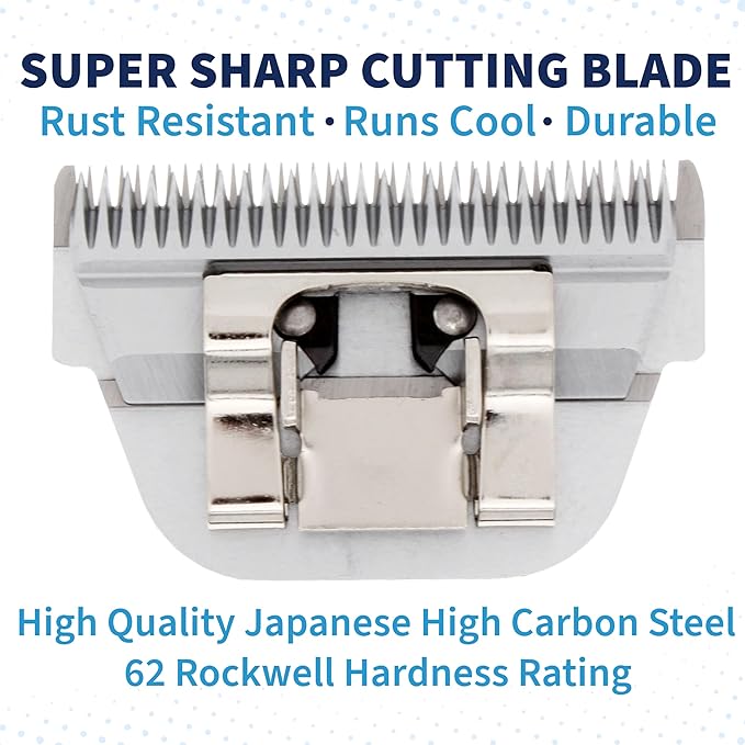 Detachable A Series Wide 30 Blades for Dog Grooming Cuts Length 1/50" - 0.5mm Japanese Carbonized Steel Wide Grooming Blades Compatible A5 Series Wide Clippers for Dogs(30W)
