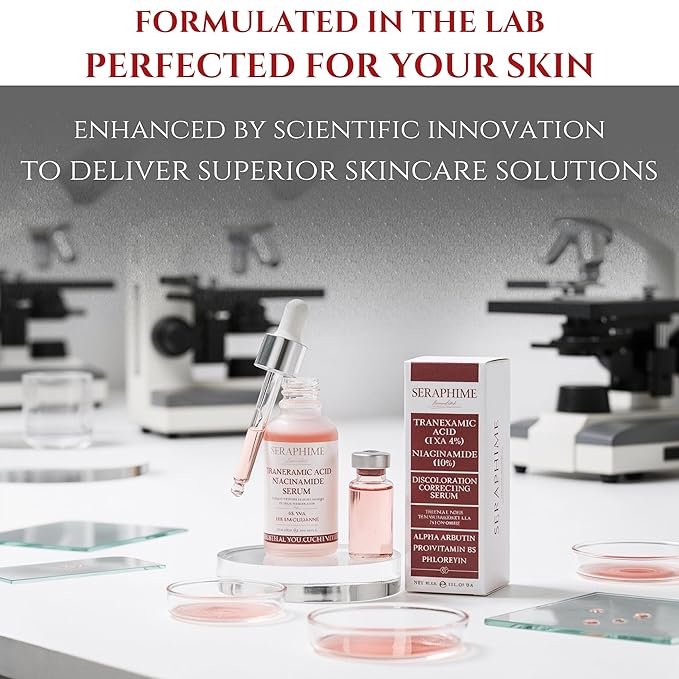 Tranexamic Acid TXA 4% + Niacinamide 10% Serum – Discoloration Correcting Serum with Alpha Arbutin, Pro-Vitamin B5, Phloretin Dark Spot, Hyperpigmentation, Uneven Skin Tone Corrector 1 fl oz