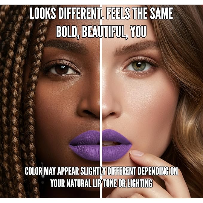Mynena Pearl Purple Long Lasting Lipstick for Women Waterproof & Transfer-Proof | Hydrating with Shea Butter | Bold Pigment Matte Color Lip Stain | Talc-Free & Vegan Product that Performs | Sofia