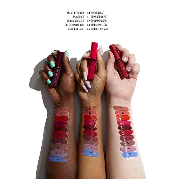 NYX PROFESSIONAL MAKEUP Butter Gloss, Non-Sticky Lip Gloss - Blueberry Tart (Periwinkle Blue) (Pack of 2)