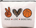 Basketball Gifts for Women - Cosmetic Bag Gifts for Players, Fans & Friends - Travel Makeup Pouch