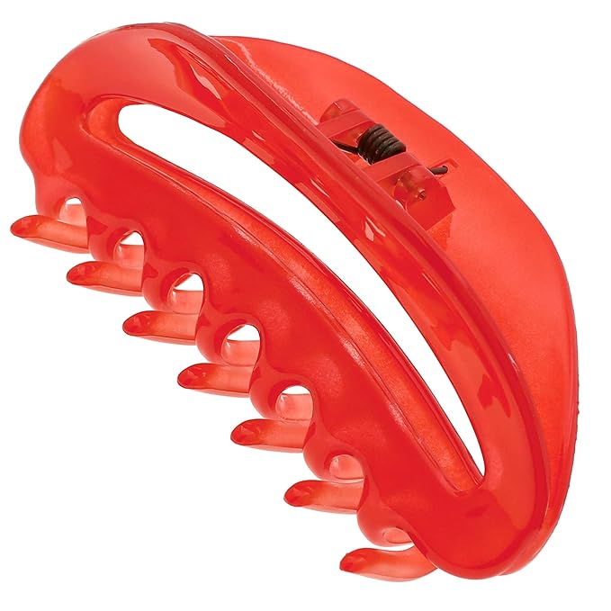 Camila Paris CP2547 French Hair Clip for Women, Red, Girls Hair Claw Clip Jaw Fashion Durable and Styling Hair Accessories for Women, Luxury Ladies Strong Hold No Slip Grip Clamp, Made in France
