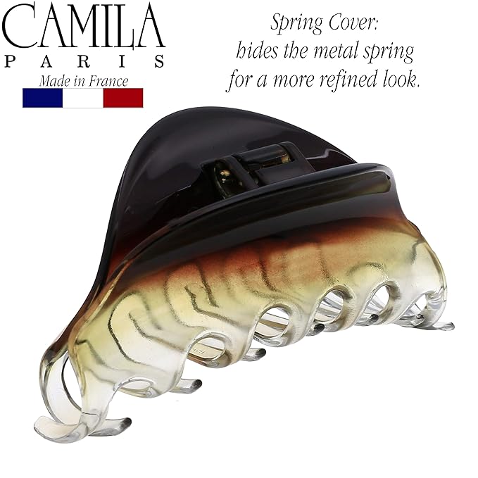 Camila Paris CP2379 French Hair Clip for Women for Thick Hair for Long Curly Wavy Hair, Girls Hair Claw Clips Jaw Styling Hair Accessories for Women, Strong Hold No Slip Grip, Made in France