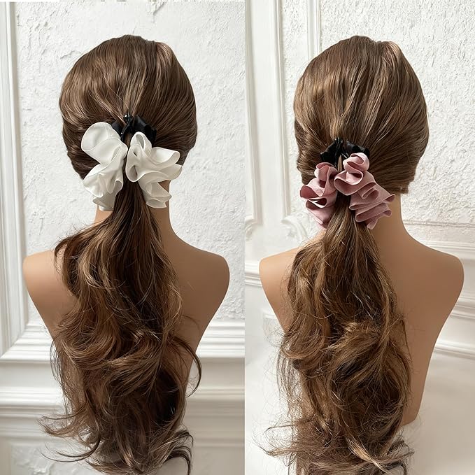 Banana Clip for Women Girl Accessories Flower No Crease Thin Curly Fine Long Hair Claw Clips Decorations Ponytail non Slip Snap Hair Clips