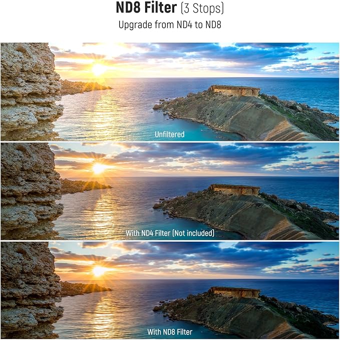 NEEWER 72mm UV/CPL/ND Lens Filter Kit, UV Protection + Circular Polarizing + - Image 4