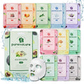 PB&Jay Purenature Hydrate and Calm Facial Mask - 12 Pack Acai Berry,Vita c,retinol and more, Made in Korea, Face Mask Skincare for Hydration, Skincare Face Mask, Moisturizing Mask for Sensitive Skin
