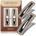 Rhinestone and Crystal Hair Clips 2-Pack, Sparkly Barrettes & Elegant Bling Accessories for Women & Girls(Set6)