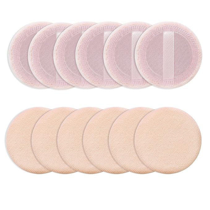 Sibba Beauty Blender Makeup Sponge 12 PCS Fluffy Make Up Foundation Applicator Face Blending Setting Pads Cosmetics Matte Loose Powder Body Paint Wet Dry Application Brushes (pink/skin color)