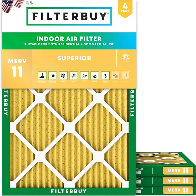Filterbuy 30x36x1 Air Filter MERV 11 Superior Pet & Allergy Defense, by Filterbuy