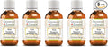 Greenwood Essential Turmeric Essential Oil (Curcuma Longa) Steam Distilled (Pack of Five) 100ml X 5(16.9 oz)