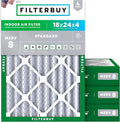 Filterbuy 18x24x4 Air Filter MERV 8 Essential Dust & Allergy Defense, by Filterbuy