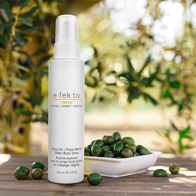 Olive Oil + Phyto Blend Silken Body Spray - Ultra Moisturizing Mist for the Skin - Dry Oil Body Spray Moisturizer - No Gluten, Parabens, Sulfates - Cruelty Free - 5 Oz
