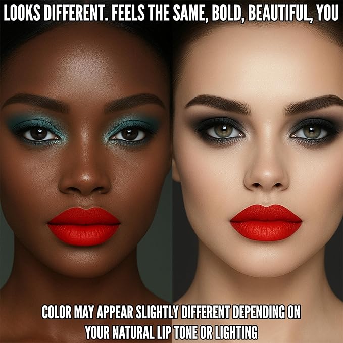 Mynena Orange Red Long Lasting Lipstick for Women Waterproof & Transfer-Proof | Hydrating with Shea Butter | Bold Pigment Matte Color Lip Stain | Talc-Free & Vegan Product that Performs | Glory