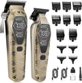 Professional Hair Clipper for Men - Cordless Clippers and Trimmers Set, Heavy-Duty Motor Hair Cutting Kits with LED Display, 7000RPM High-Power Motor, USB Charging, Gifts for Men, Bronze
