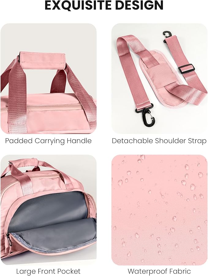 Gifts for Teen Girls 12-14, Initial Gym Bags with Shoe Compartment, Dance Bag for Girls, Monogram Kid Overnight Bags, Travel Duffle Tote-Perfect for Ballet Sport Gymnastics Cheer (Letter I)