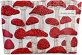 STARDW Cute Makeup Bag Aesthetic Cosmetic Bags for Women Girls, Travel Toiletry Bag Large Capacity Zipper Makeup Pouch, Purse Organizer Pouches,Canvas Lining (Red Mushroom)
