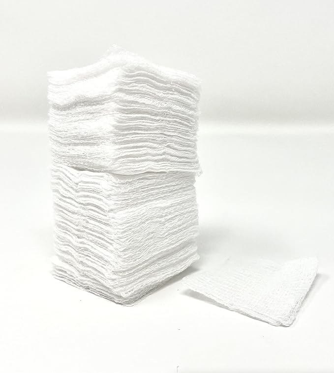 Gauze Surgical Sponges Cotton Non Sterile Woven 8-ply High Grade Quality 2"x2" Class I(a) All Purpose Pads by P&P MEDICAL SURGICAL Box of 100