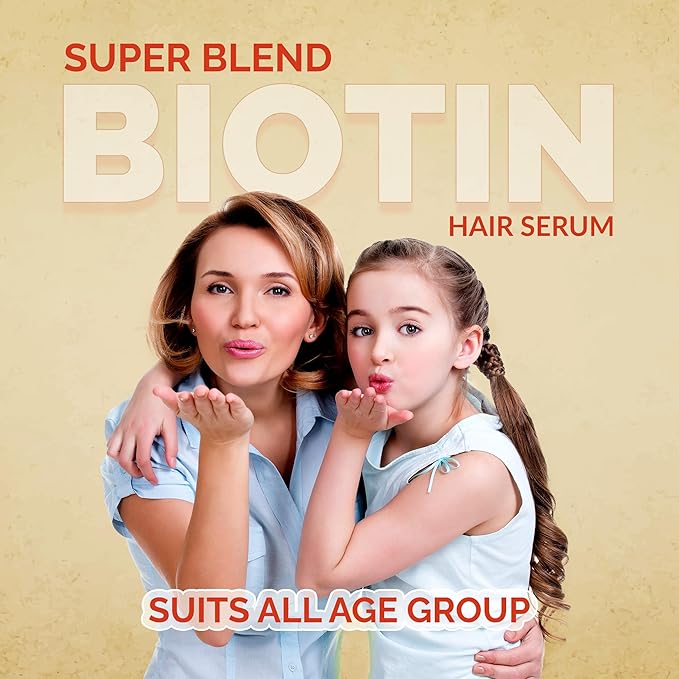 Rosemary Mint & Biotin Hair Growth Serum Formulated With Biotin, Hyaluronic Acid, Baobab Protein, Rosemary, Mint & Other 22+ Natural Herbs and Extracts Combat Hair Loss and Promote Hair Growth 60 ml