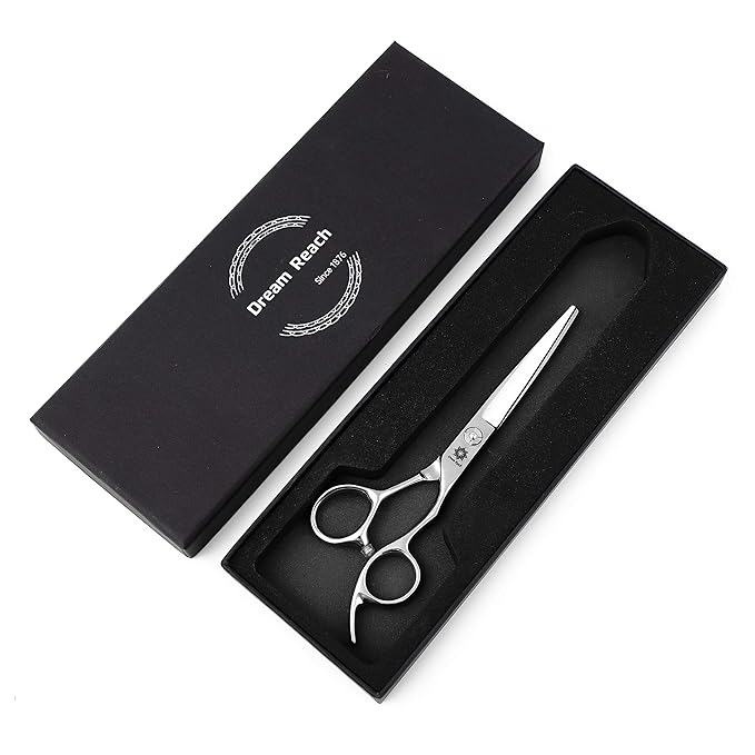 Dream Reach Hair Cutting Scissors Professional Barber Shears, 6.0 inch Hairdressing Regular Scissor Salon Razor Edge Hair Cutting Shear Japanese 440C Stainless Steel