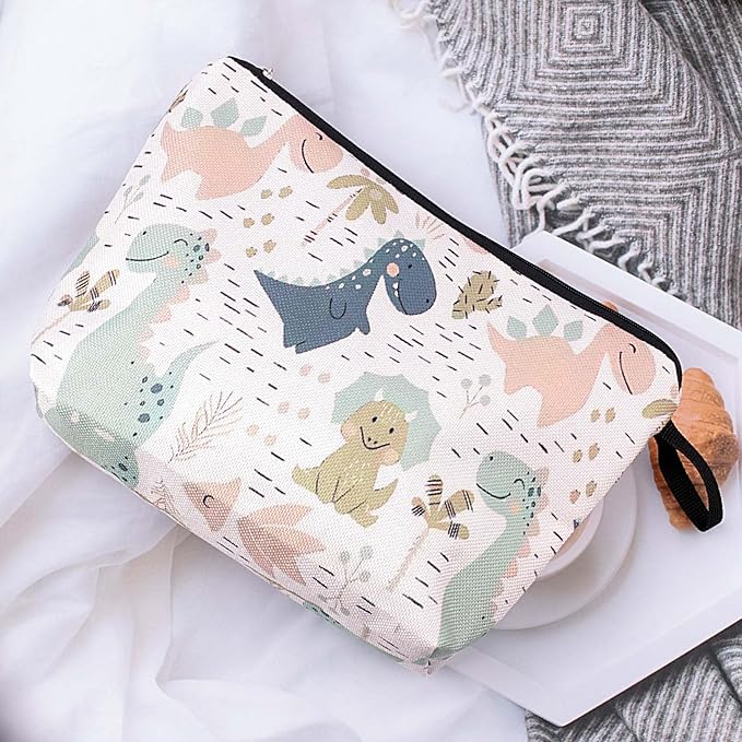 Cute Animal Lovers Gifts Dinosaur Cosmetic Bag Makeup Pouch with Zipper (dinosaur)