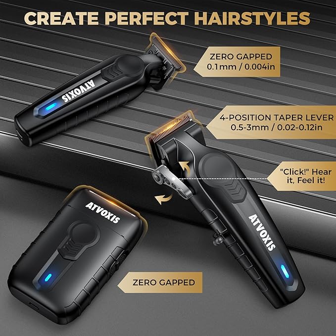 Hair Clippers for Men Professional, Barber Clippers and Trimmers Set, Cordless Hair Clippers, Hair Cutting Kit, Barber Kit, Haircut Kit, Maquina para Cortar Pelo De Hombre