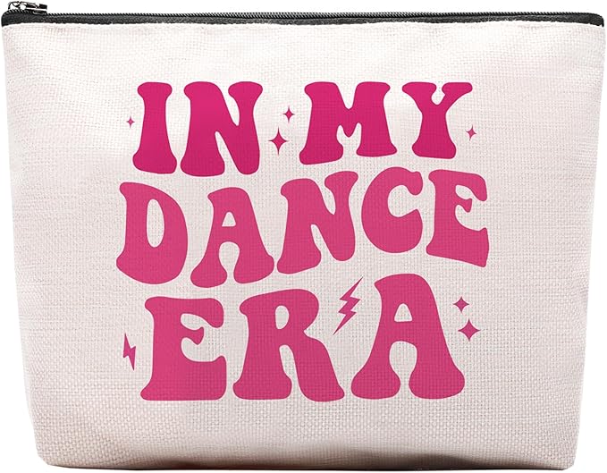 Dancer Gifts Makeup Cosmetic Bag, In My Dance Era Gifts for Dancers Women, Dance Team Coach Teacher Gifts, Birthday Gifts Dance Bag Stuff for Women