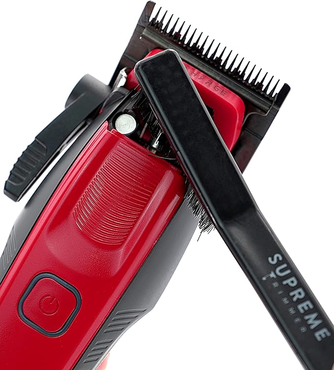 Supreme Trimmer Recharge Clipper - Professional Hair Clipper with 2 Removable Batteries, Brushless Motor, Smart Charge Stand, USB-C Charge & DLC Blades Barbers | STC779