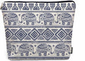 Elephant Cosmetic Bags For Women, Ethnic Geometric Elephant Roomy Makeup Bag Toiletry Bag Accessories Organizer Storage Bags Makeup Pouch For Travel Business Gym Camping Bathroom, Blue