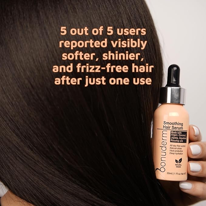 Hair Oil for Frizzy, Damaged, Dry Hair | Hydrating, Lightweight, Vegan & Natural Hair Oil | Tames Frizz, Adds Shine, Softness, Conditioning & Heat Protectant for All Hair Types