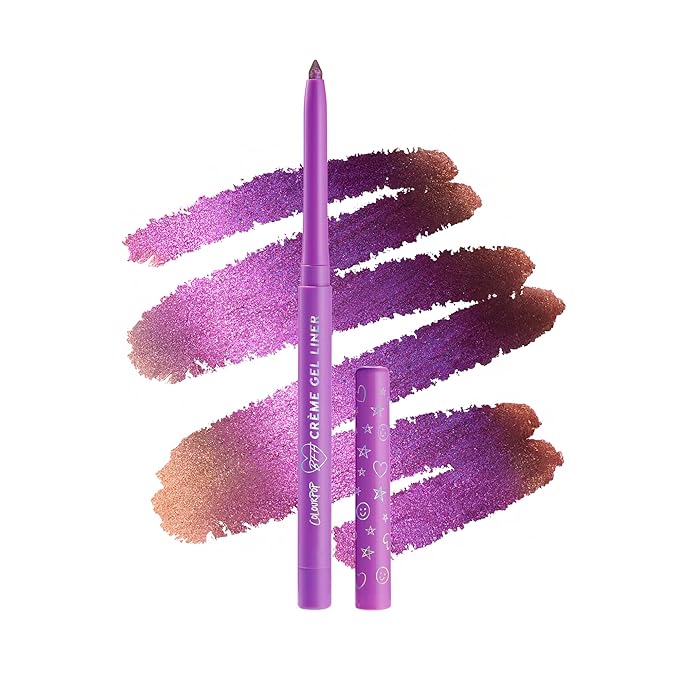ColourPop Crème Gel Waterproof Chrome Eyeliner - 18HR Wear, Ultra-Pigmented Eyeliner Pencil with Matte & Metallic Finishes - Smudge-Proof, Vegan & Cruelty-Free - Actin Up (0.01 oz)