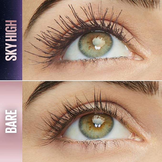 Maybelline Lash Sensational Sky High Waterproof Mascara Makeup, Volumizing, Lengthening, Defining, Curling, Multiplying, Buildable Formula, Brownish Black, 1 Count