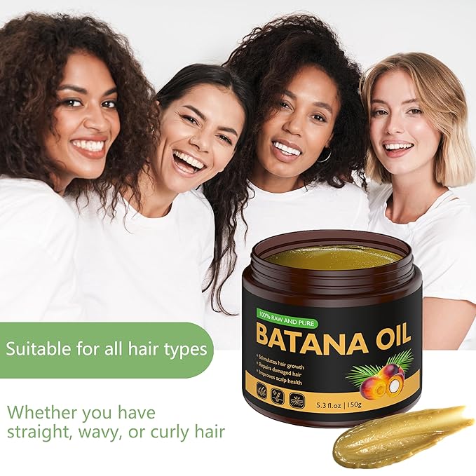 Veakoo Raw Batana Oil for Hair Growth, 100% Natural Pure, Dr. Sebi Organic Batana Oil from Honduras, Unrefined Hair Growth for Women Men, Prevent Hair Loss, Repair Damaged Hair, Nourish Scalp 5.3 oz