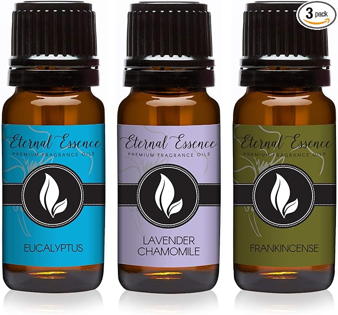 Trio (3) - Eucalyptus, Lavender Chamomile & Frankincense - Premium Fragrance Oil Trio - 10ML