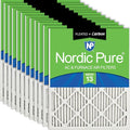 Nordic Pure 20x20x1 Pleated Air Filters MERV 13 Plus Carbon 12 Pack by NordicPure