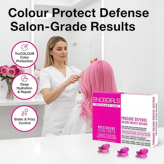 Color Defense Hair Oil Capsules – PROCURE Colour Protect Defense – Color Protection Vegan Leave-In Serum for Color-Treated, Dry & Damaged Hair w/ Rosemary, Argan, Ceramides & Hyaluronic Acid 15 Ct