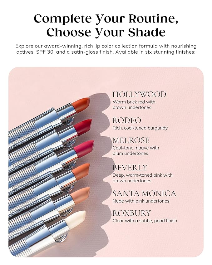 KAPLANMD Perfect Pout SPF Lipstick – Anti-Aging Lipstick with SPF 30, Hyaluronic Acid & Maxi-Lip Peptide – Moisturizing Color for Dry Lips – Non-Sticky Cruelty-Free Formula – MELROSE