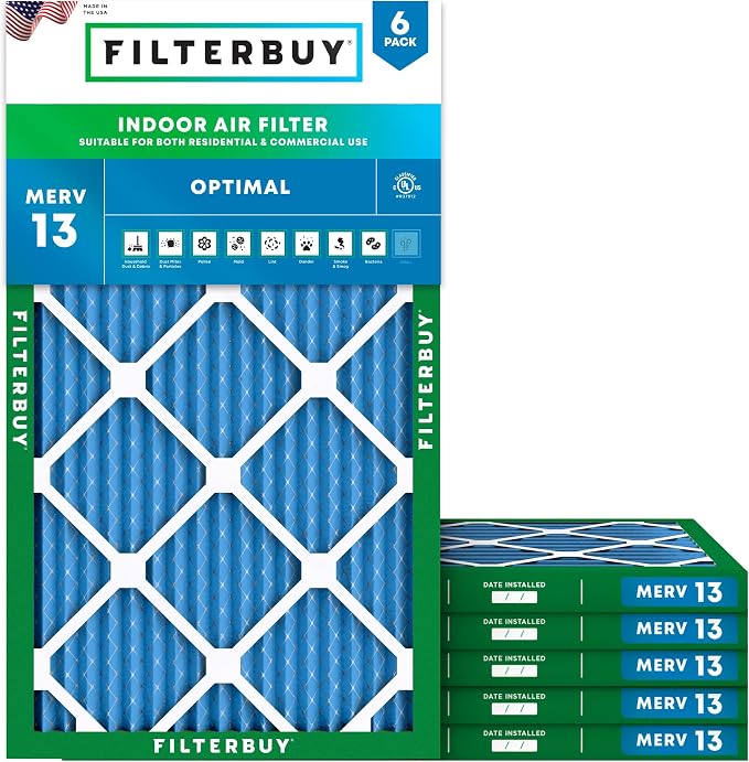 Filterbuy 14x36x1 Air Filter MERV 13 Optimal Smoke & Allergy Defense, by Filterbuy