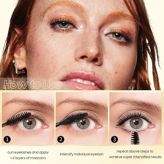 Volume and Length Tubing Mascara - Long-Lasting & Waterproof 2-1 Mascara Black Curling Eyelashes and Fast Dry, Easy to Apply & All Day Full, Vegan & Cruelty Free (Black, 0.28 fl. oz)